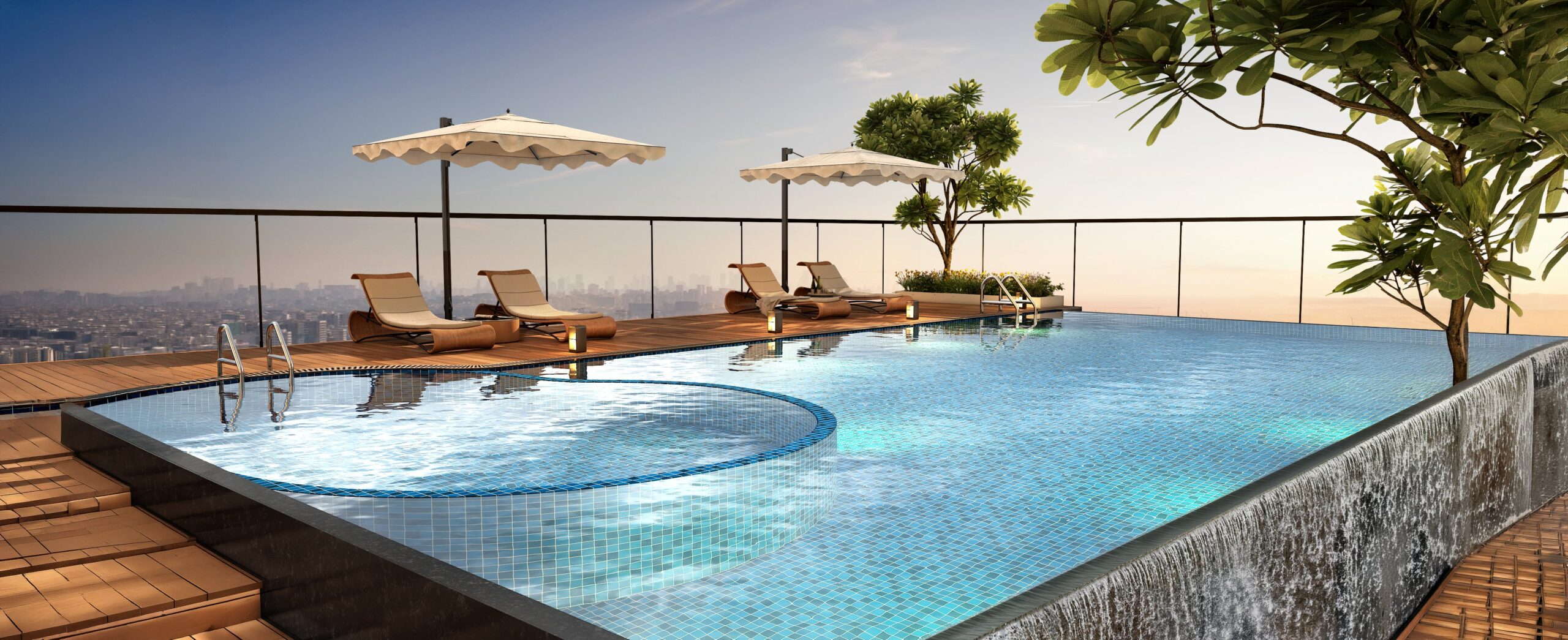 Rooftop swimming pool — The Cerulean Deck